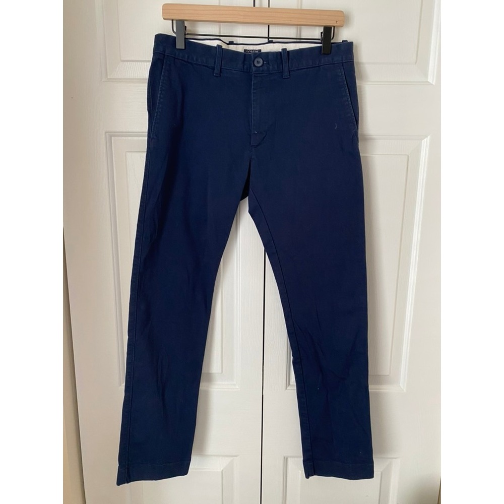 J. Crew Factory Flex Slim Fit Chino Pants Navy Blue Men's 30x30 Preppy Academia‎